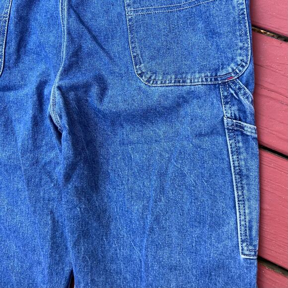 Dickies Denim Jean Bib Overalls Pants 36 x 32 Workwear Stonewashed Indigo Blue - Picture 6 of 12